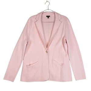 Talbots Knit Sweater Blazer Jacket Women's XL Pink Career Office‎ Barbiecor